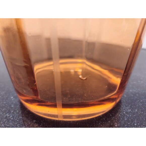 Art Deco Pink Etched Glass Ice Bucket Diamond Floral Pattern VTG Barware Metal - Picture 8 of 10